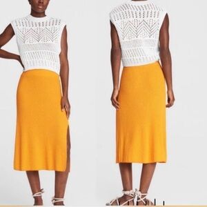 Rag & Bone - Soleil Knit Skirt in Deep Yellow